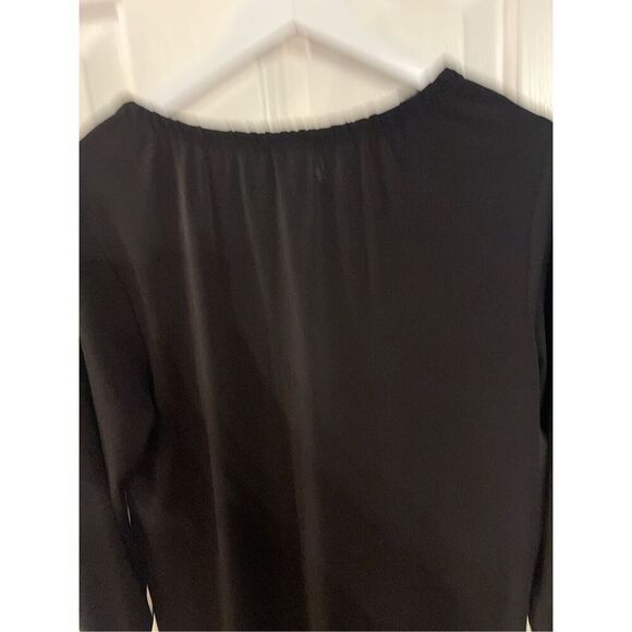 Michael Michael Kors Black Slinky Tassel Tie Long Sleeve Dress sz S EUC - Picture 7 of 8